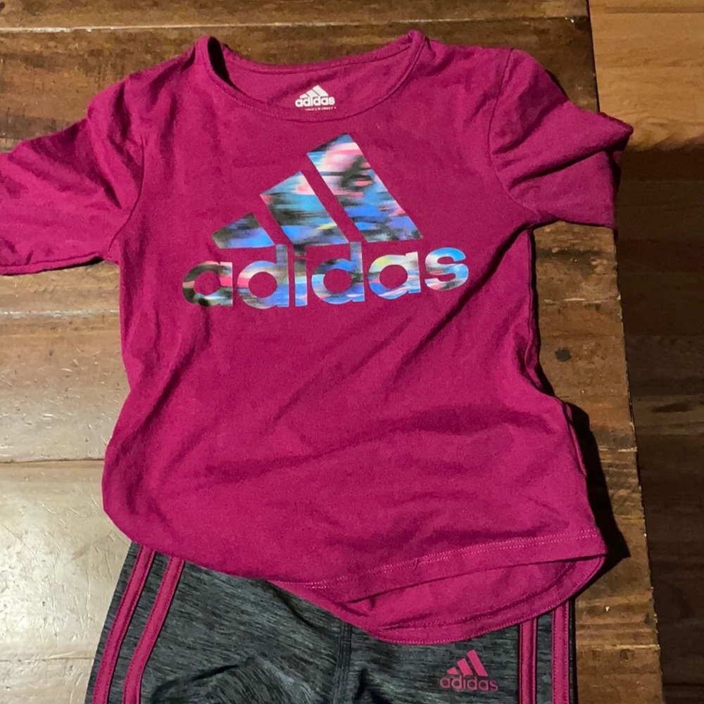 Little girls adidas sport outfit